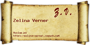 Zelina Verner névjegykártya